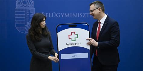 EgészségAblak mobilalkalmazás felülete