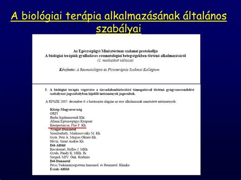 A biológiai terápia hatásmechanizmusa