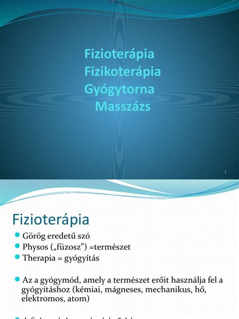 Fizioterápia, gyógytorna