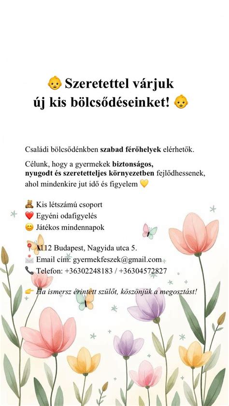 Családi bölcsőde belső tér, kis létszámú csoport