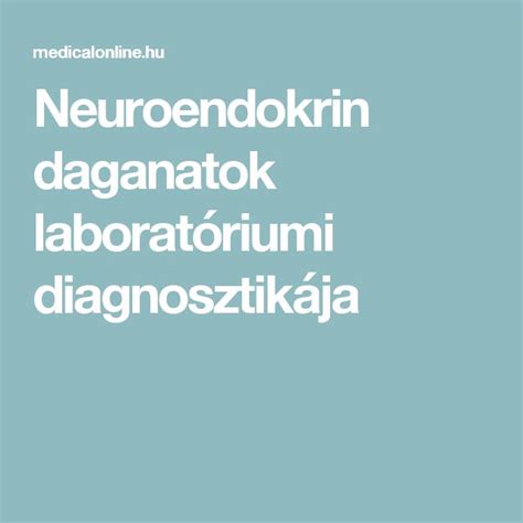 A HCG-termelő daganatok diagnosztikai eljárásai
