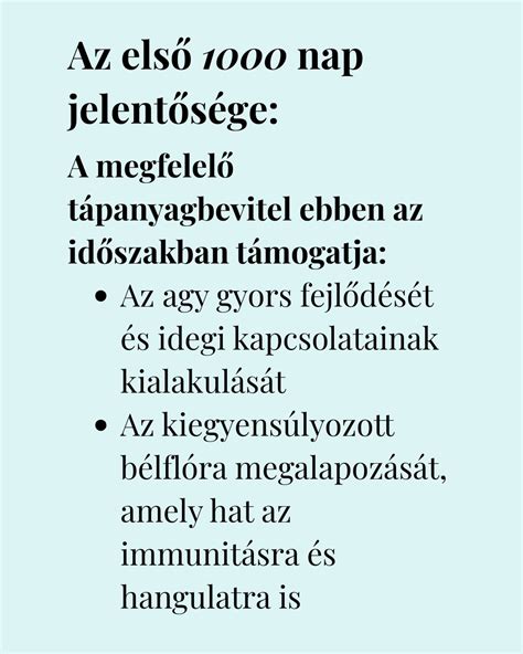 Az első 1000 nap fejlődési szakaszai infografika