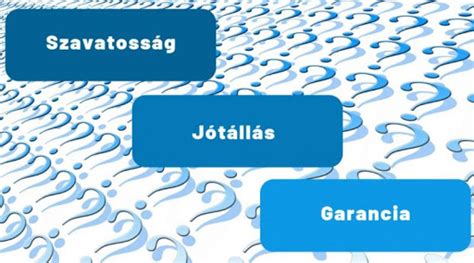A szavatosságot és jótállást magyarázó diagram