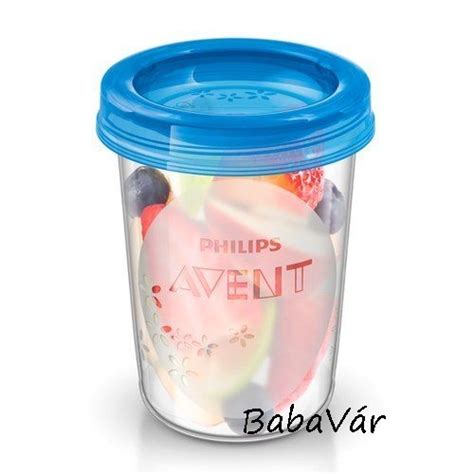 Philips Avent VIA pohár tárolási példák: hűtőben, fagyasztóban és utazás közben