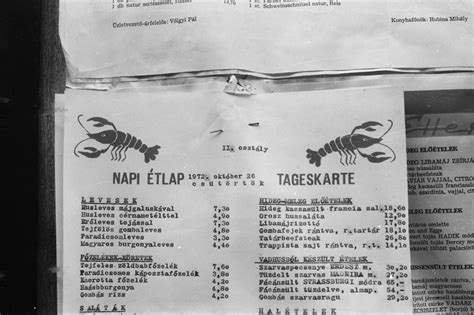 Szálloda étlapja allergiamentes jelölésekkel