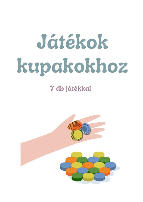 Perselyjáték színes kupakokkal
