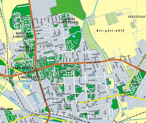 Térkép Kaposvár Ezredév utca és környéke