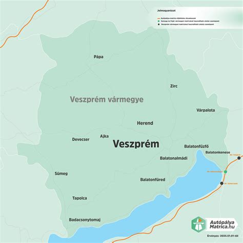 Veszprém vármegye térképe a Csecsemő- és Gyermekgyógyászati Centrum megjelölésével