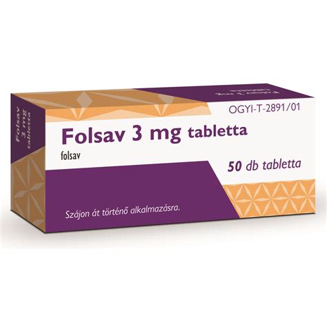 Folsav tabletta és egészséges táplálkozás