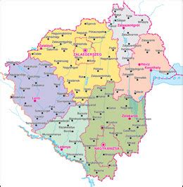 Zala megye térképe