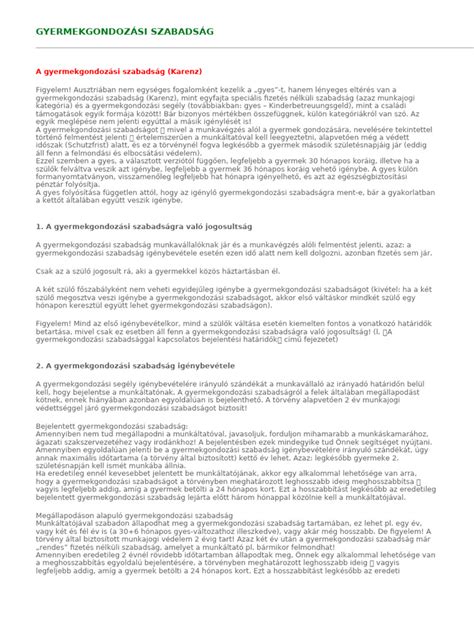 A gyermekgondozási ellátások összehasonlítása