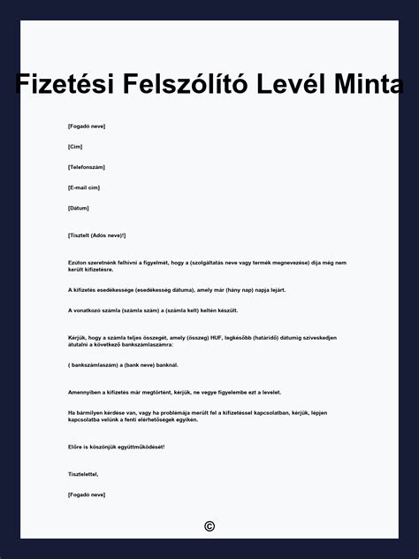 Fizetési felszólítás folyamatábra