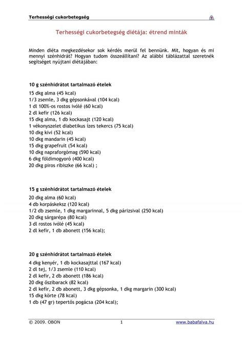 Terhességi étrend javaslatok