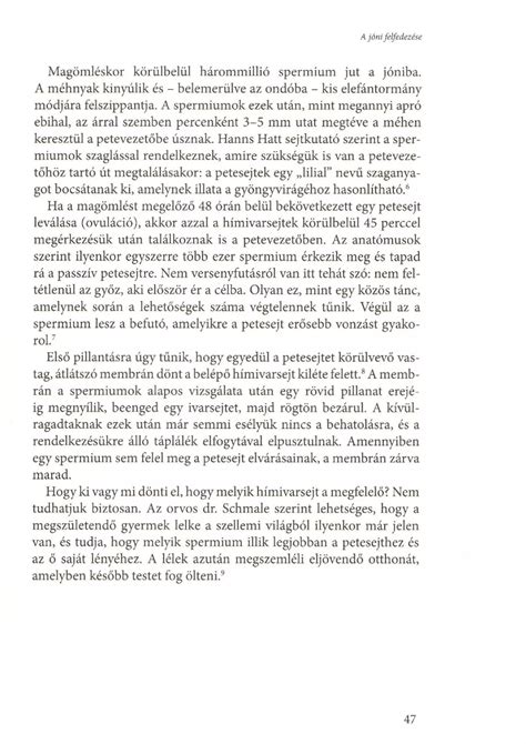 A peteérés és a spermiumok útja a méhen belül