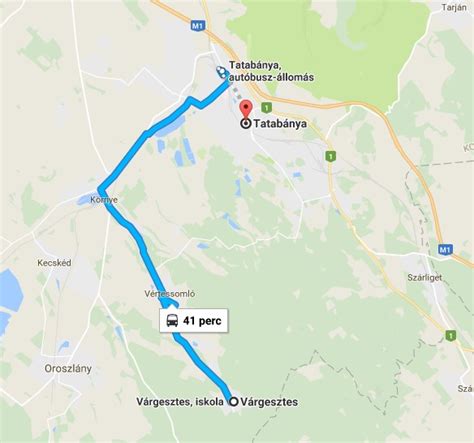 Térkép Tatabánya és környékének védőnői szolgálataival