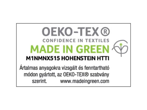 Oeko-Tex tanúsítvány