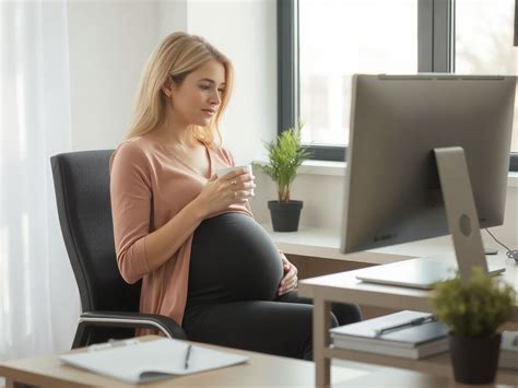 kismama munkavégzés közben a munkahelyen