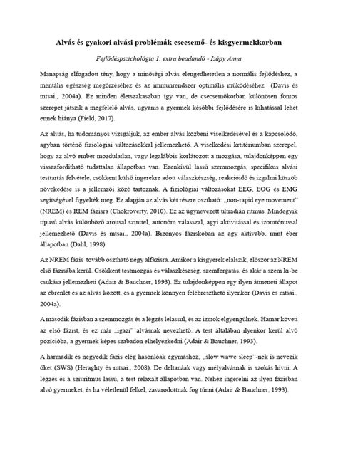Csecsemő alvási ciklusai infografika