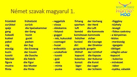 Német állatnevek listája