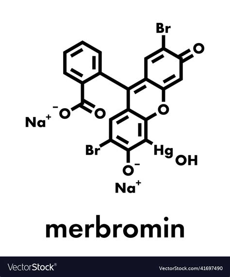 Kémiai szerkezet: Merbromin