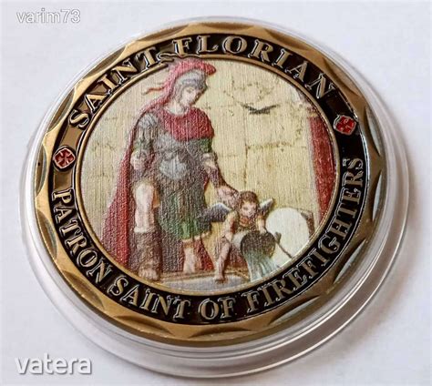Szent Flórián tűzoltóként ábrázolva
