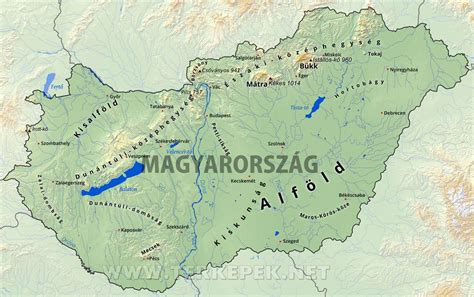 Magyarország térképe Dunaújváros kiemelve
