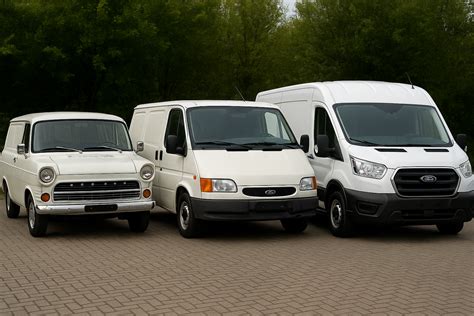 Ford Transit generációk vizuális összehasonlítása