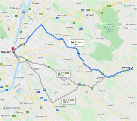 Sülysáp térkép környékbeli településekkel