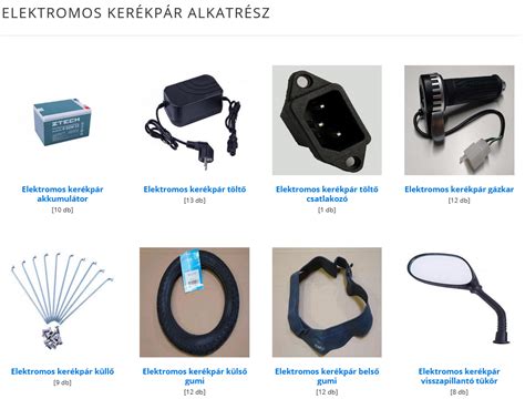 kerékpár alkatrészek és biztonsági elemek