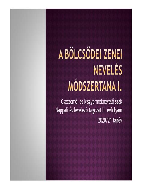 A zenei nevelés fejlődési szakaszai a magzati kortól a kisgyermekkorig