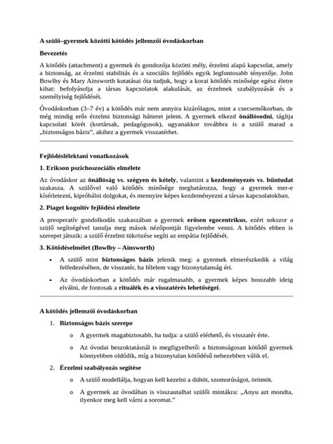 Szülő és újszülött közötti kötődés fontossága