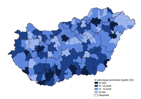 Térkép a különböző egészségügyi régiókról és a helyettesítési lehetőségekről