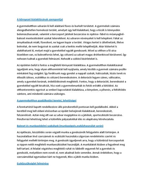 Gyermekotthoni környezet