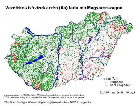 Szennyezett területek térképe Magyarországon