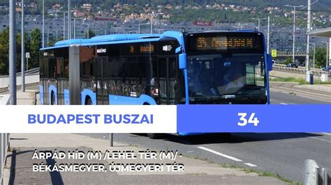 A 34-es busz útvonala Pécsett