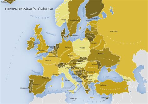 Európa térkép kulturális különbségekkel