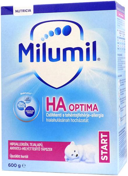 Hipoallergén tápszer csomagolása, érzékeny bőrű csecsemő