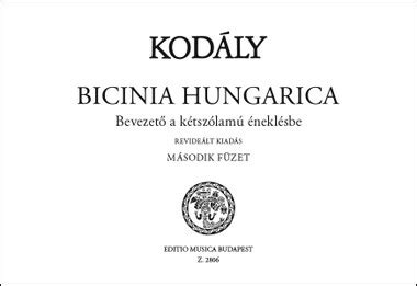 A Bicinia Hungarica első füzetének borítója