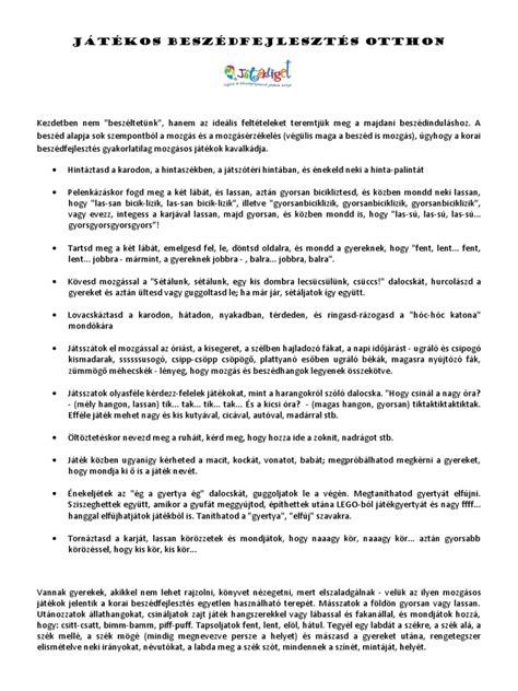 Játékos beszédfejlesztés otthon