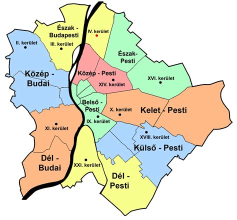 Budapest térkép védőnői körzetekkel