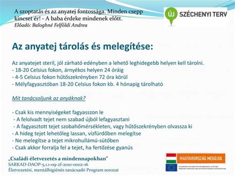 Anyatej fontossága infografika
