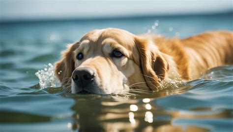 Golden Retriever úszás közben