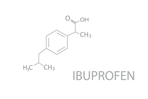 Ibuprofen molekula szerkezete