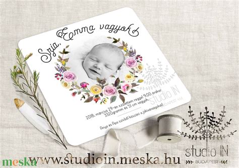 A BabyBox születési értesítő kártya mintája