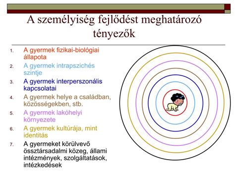A gyermek fejlődését segítő tényezők