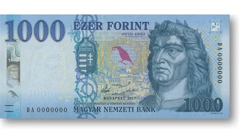 Az 1000 forintos bankjegy hátoldala a Szoptató anya szobor metszetével