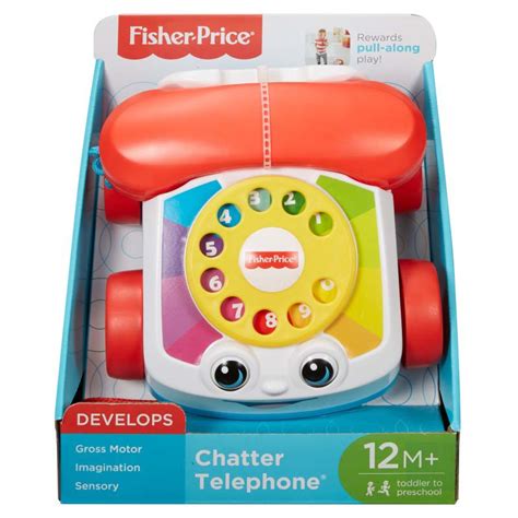 Klasszikus Fisher-Price játékok, például a Chatter Telephone
