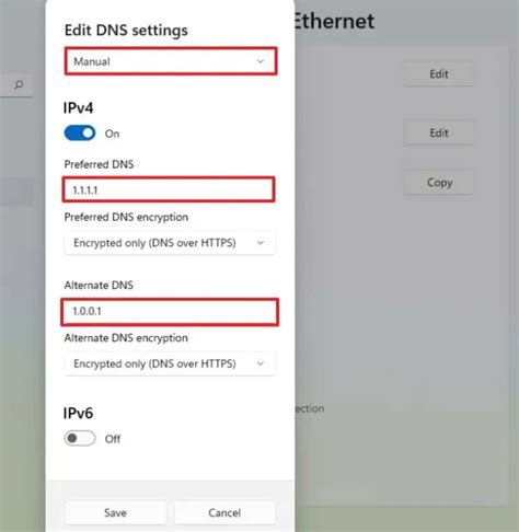 DNS beállítások