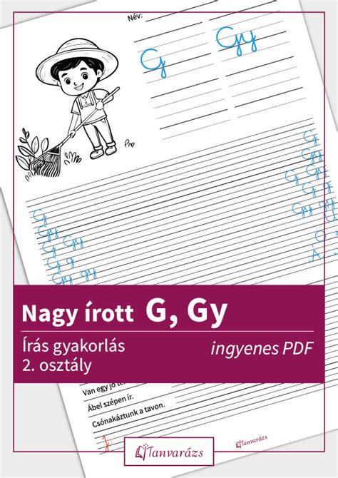 Példa írott G és Gy betűkre