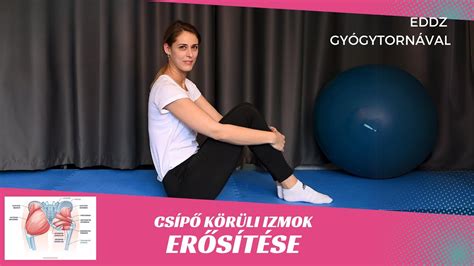Gyógytornász segíti a kismamát medence stabilizáló gyakorlatok végzésében